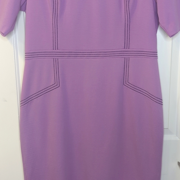 Boden Purple Fitted Ponte Dress Contrast Stitching Plus Size 16/18 - Picture 3 of 16